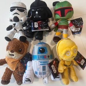 Star Wars Mattel/Disney - 8” Plush Lot of 6 - NWT